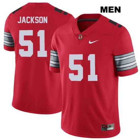 Antwuan Jackson Nike Ohio State Buckeyes Stitched 2018 Spring Game Authentic Mens  51 Red College Football Jersey Jersey
